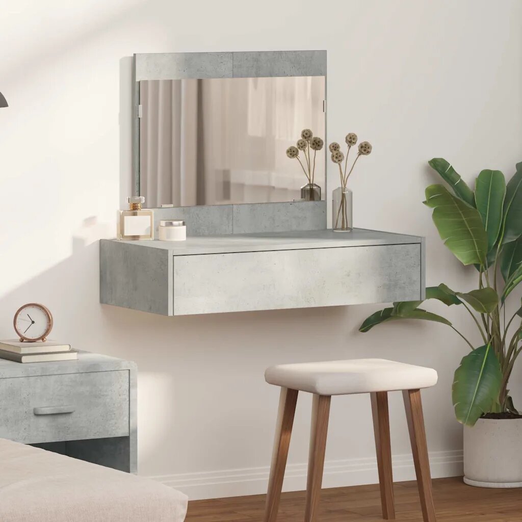 vidaXL Тоалетка Сив 83 x 40 x 70 см Инженерна дървесина