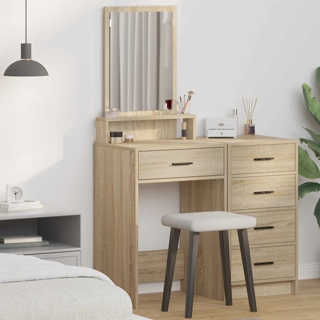 vidaXL Тоалетка Сонома дъб 50 x 41 x 140 см Инженерна дървесина