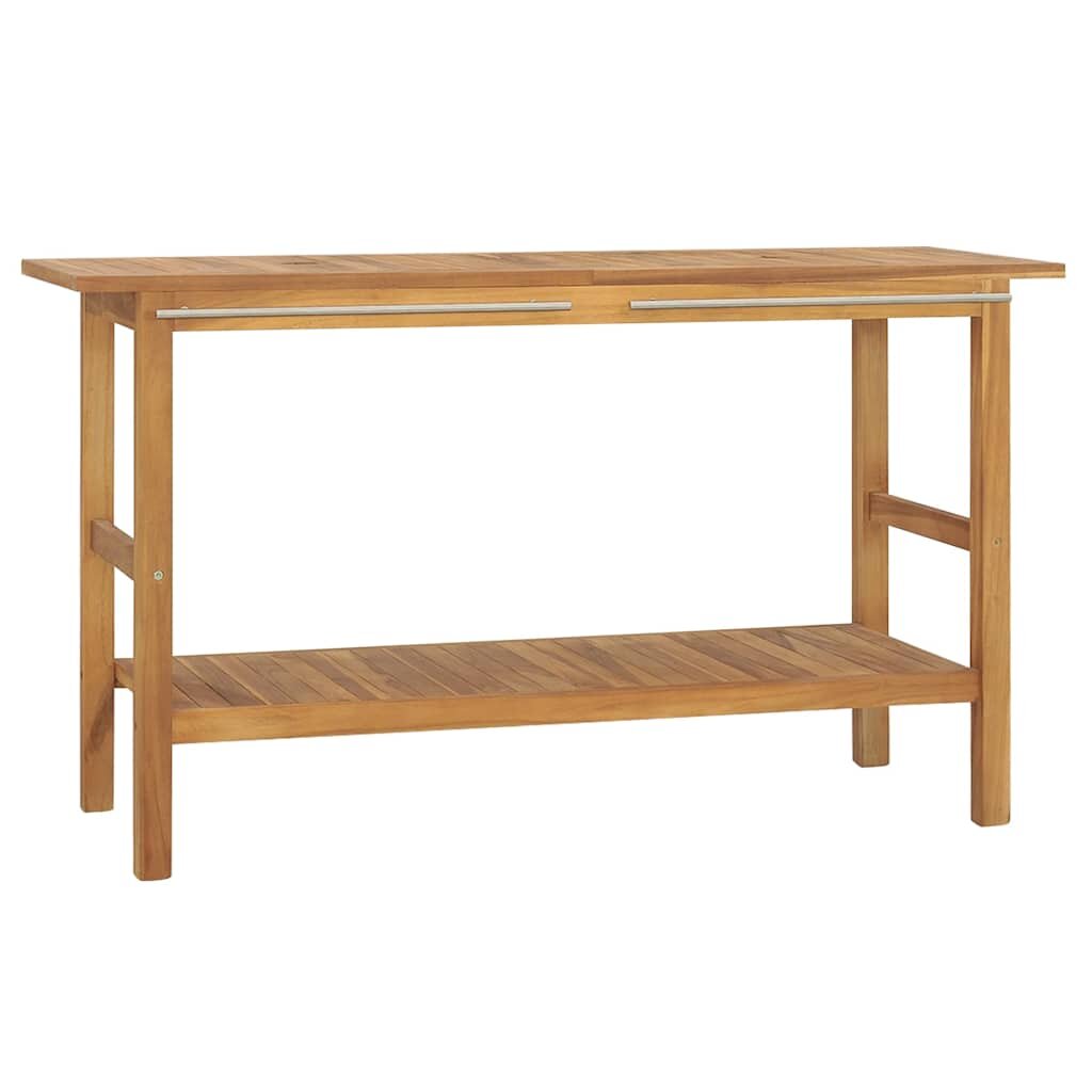 vidaXL Тоалетка за баня тик масив 132x45x75 см