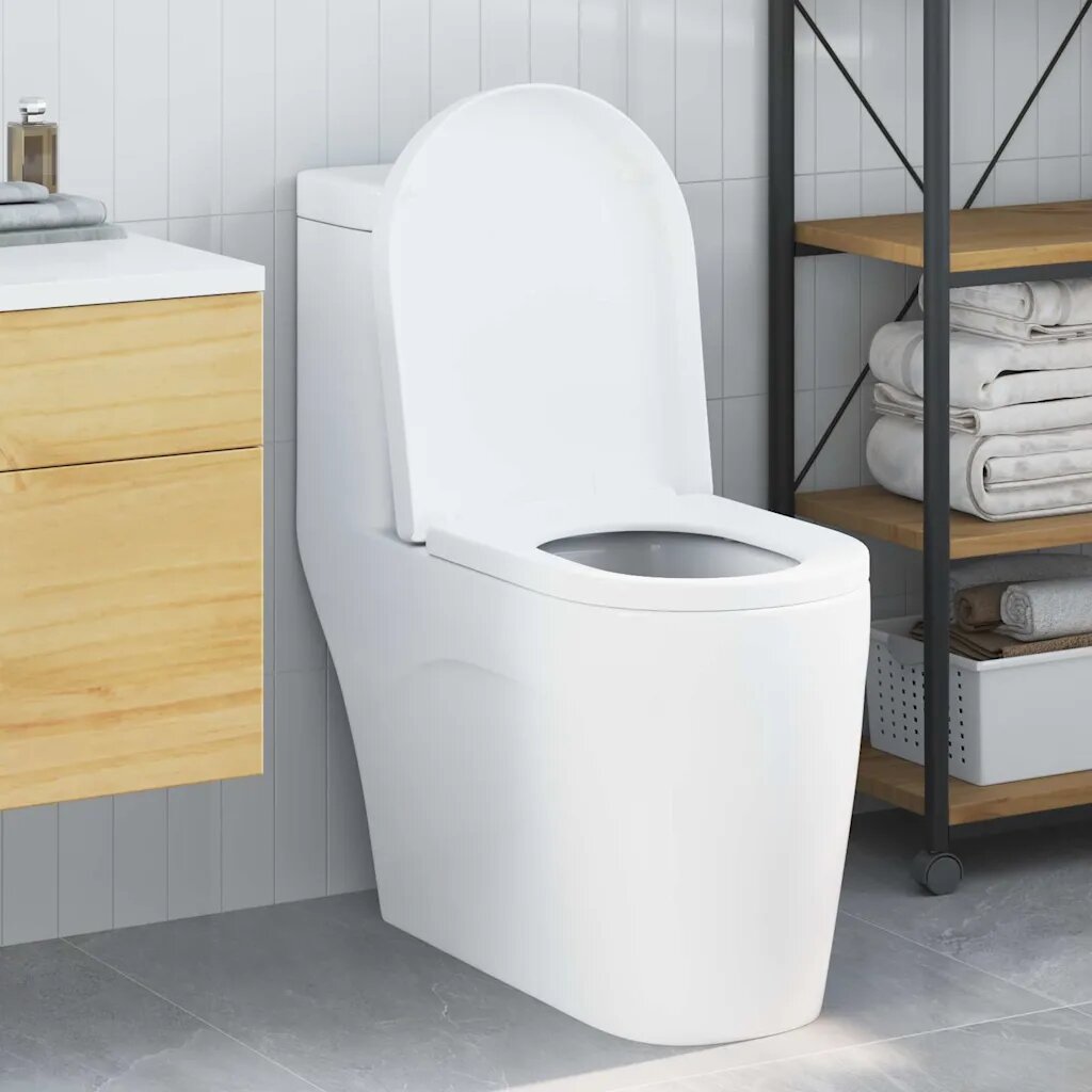 vidaXL Тоалетна седалка Бяло 48 x 365 x 45 см Полипропилен
