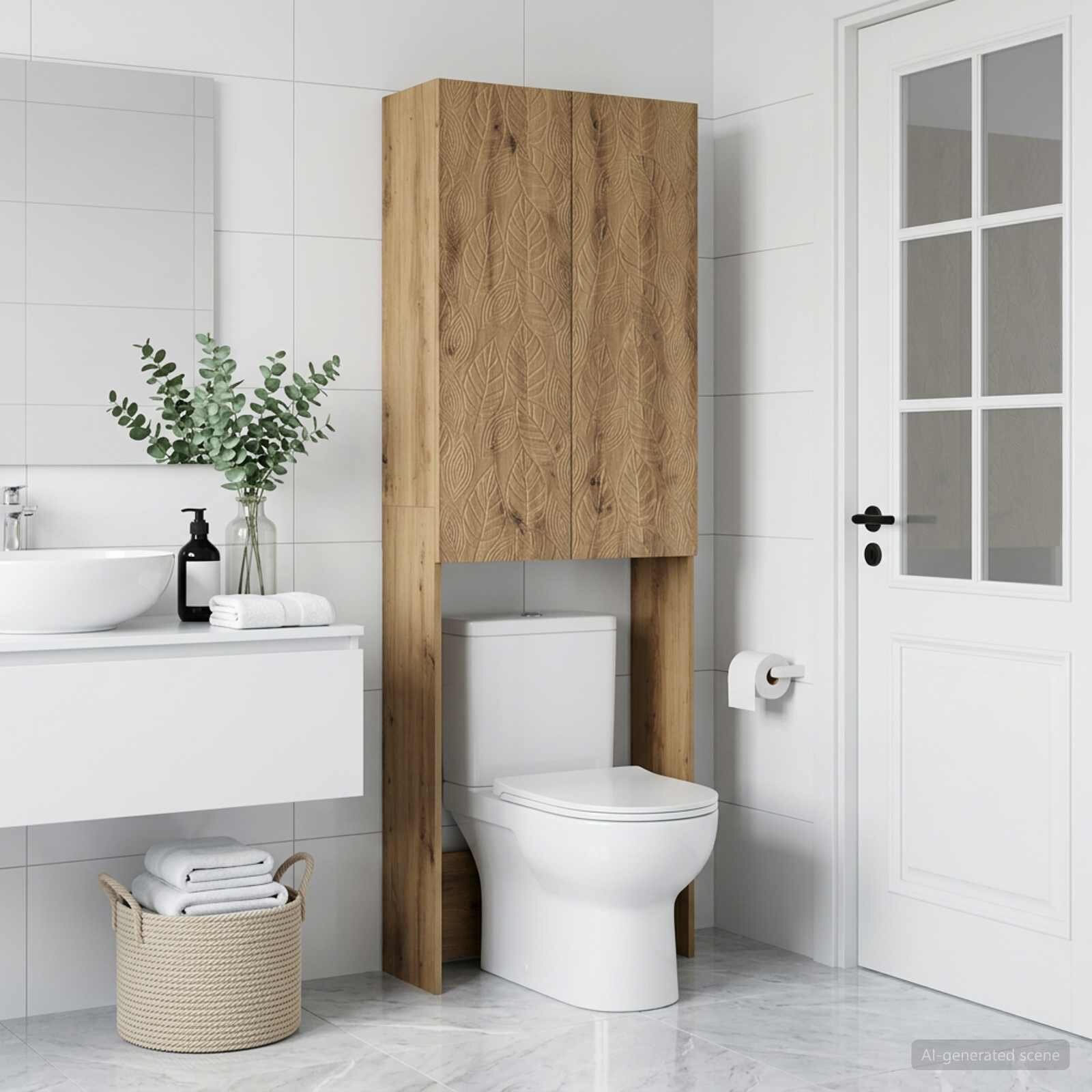 vidaXL Тоалетна Шкаф DELFT Дъб артизан 66 x 255 x 190 см