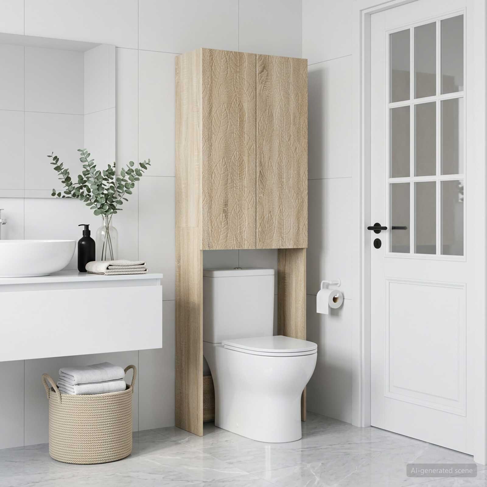 vidaXL Тоалетна Шкаф DELFT Дъб сонома 66 x 255 x 190 см