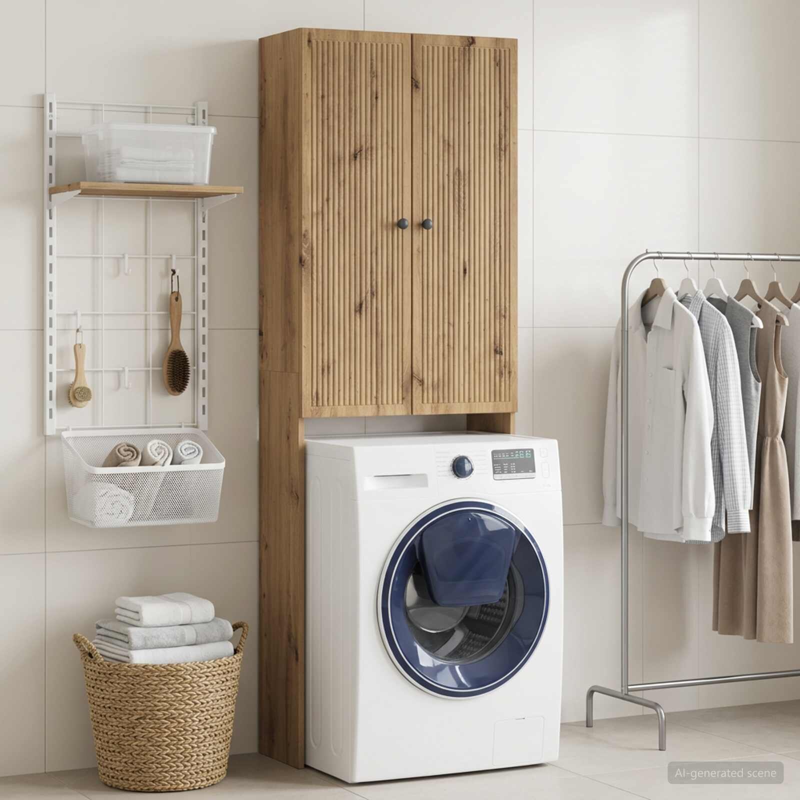 vidaXL Тоалетна Шкаф EDE Дъб артизан 66 x 255 x 190 см