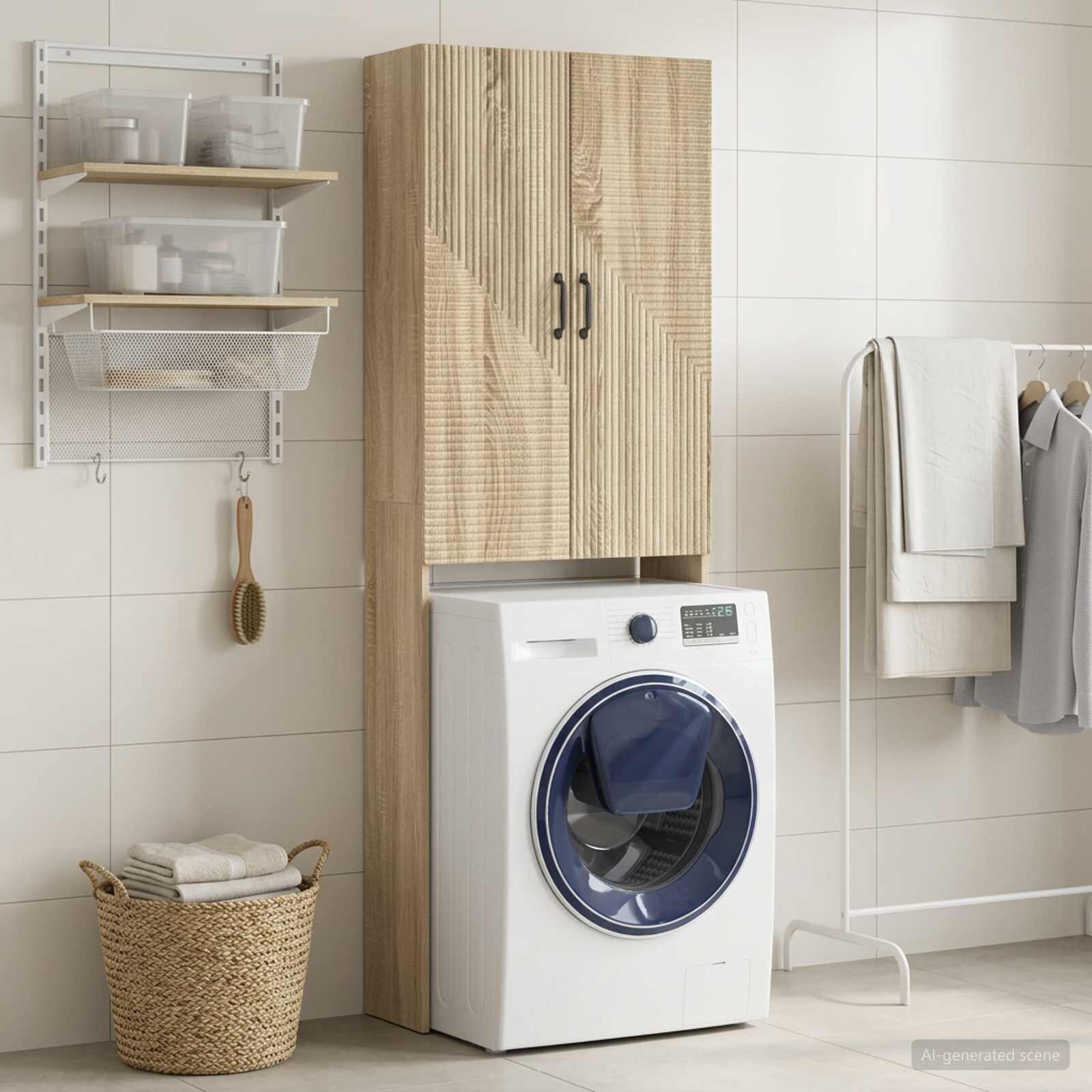 vidaXL Тоалетна Шкаф HAARLEM Дъб сонома 66 x 255 x 190 см