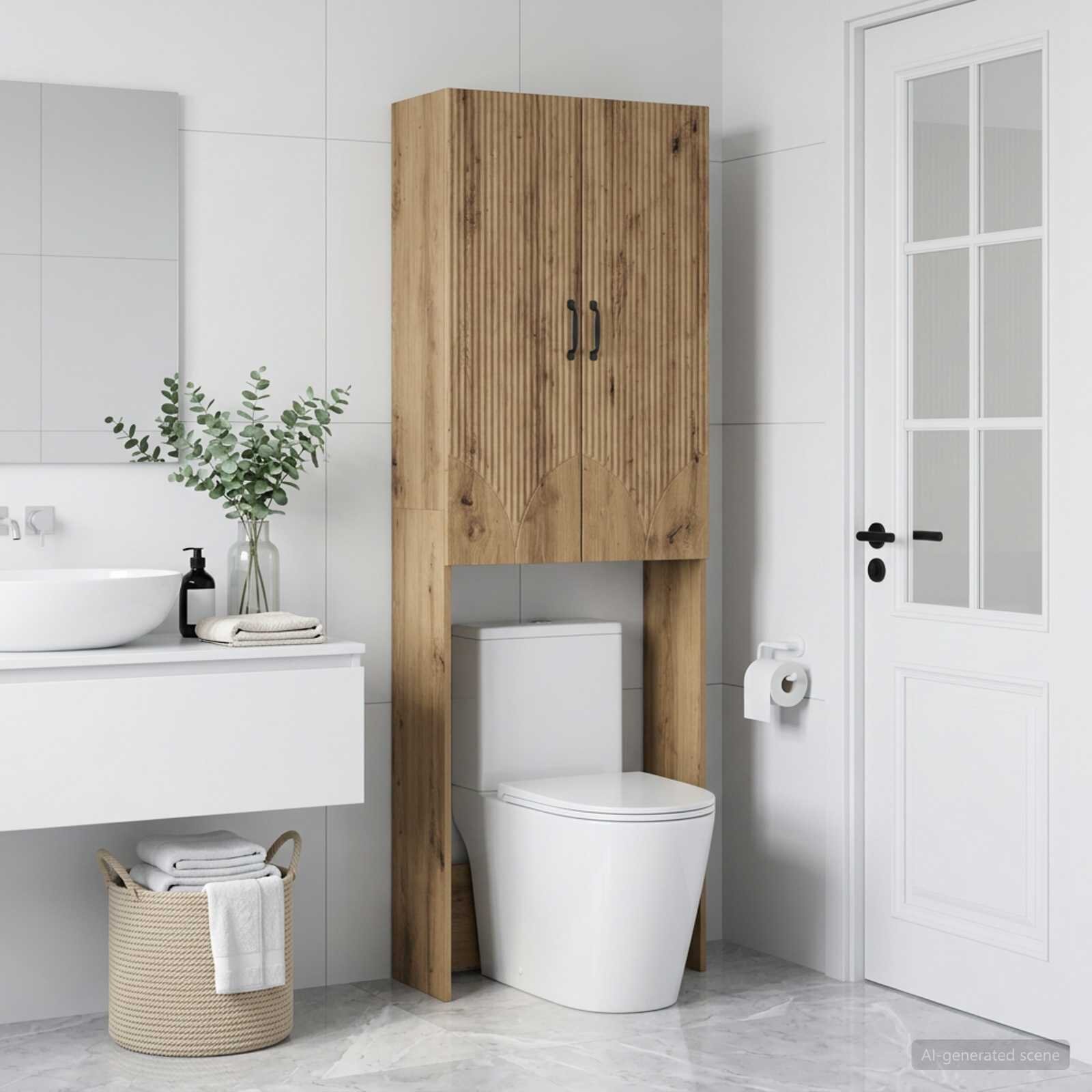 vidaXL Тоалетна Шкаф HOORN Дъб артизан 66 x 255 x 190 см