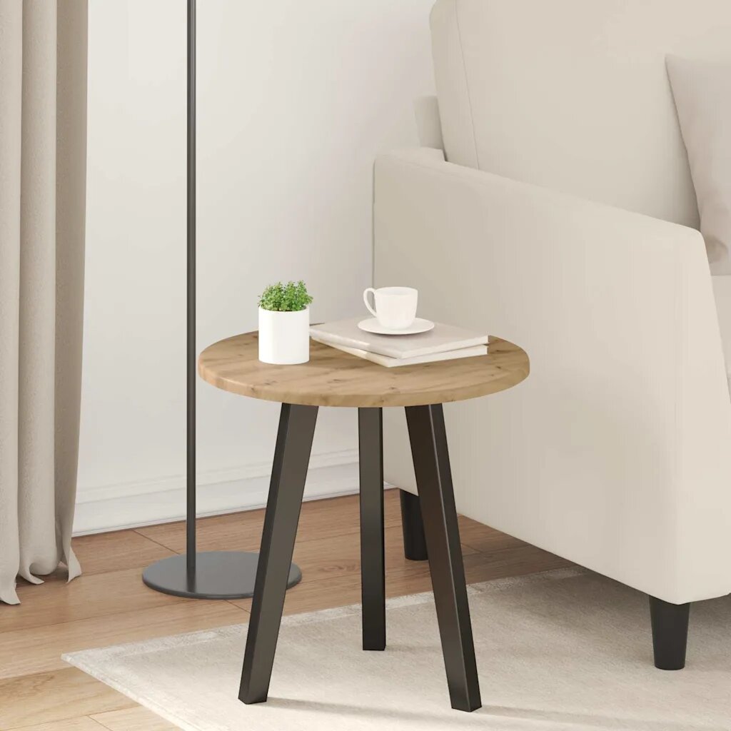 vidaXL Топ за маса Ø 40 x 15 cm Кръгла Инженерна дървесина