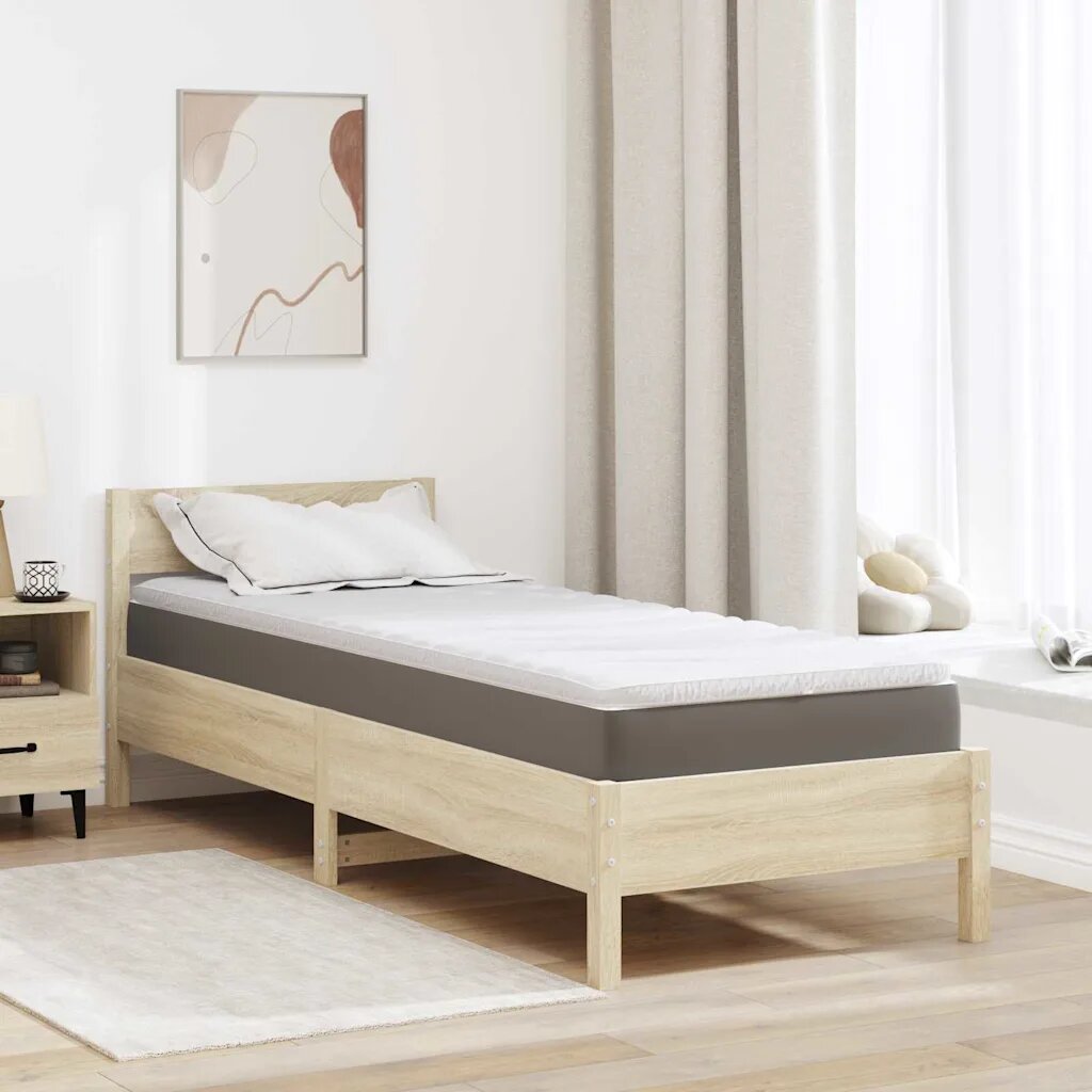 vidaXL Топер за матрак 70 x 200 cm дебелина Трико тъкан Бяло