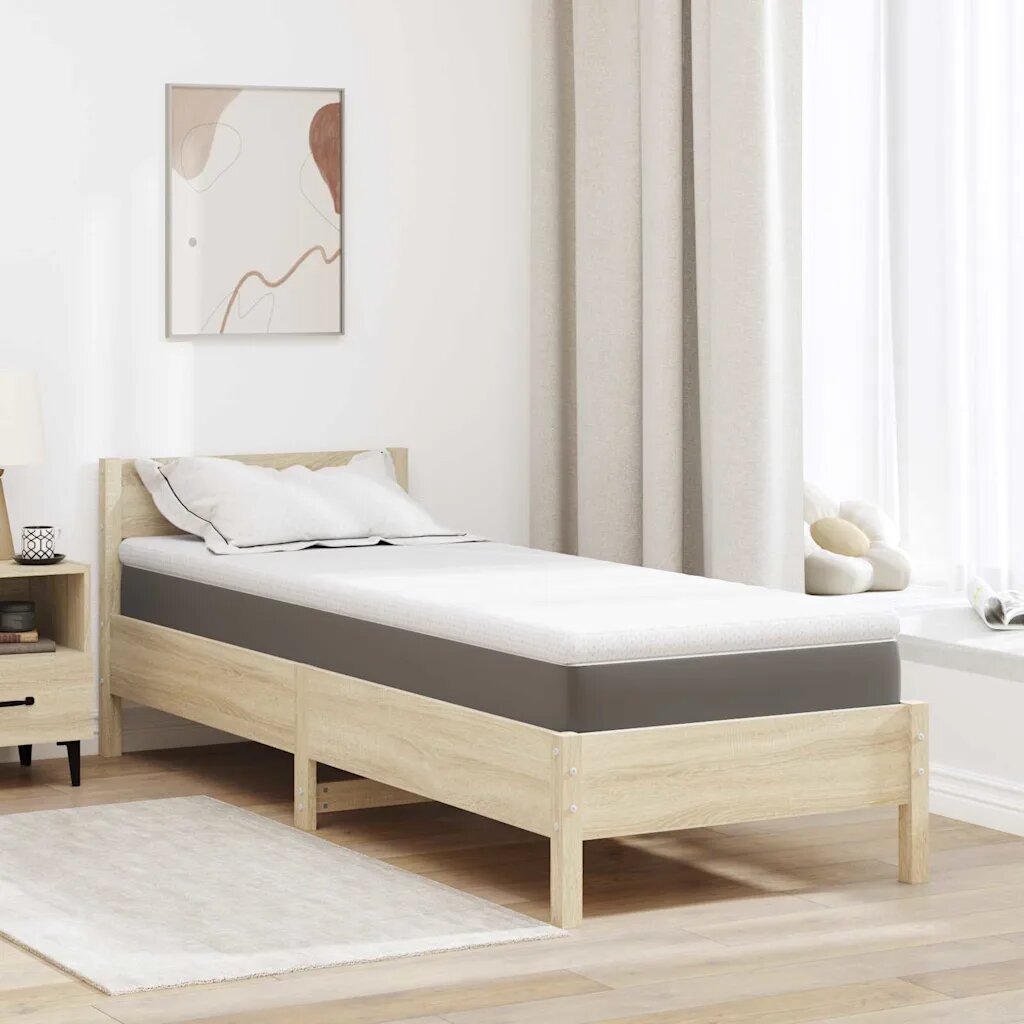 vidaXL Топер за матрак Бяло 80 x 200 cm Жакардова тъкан