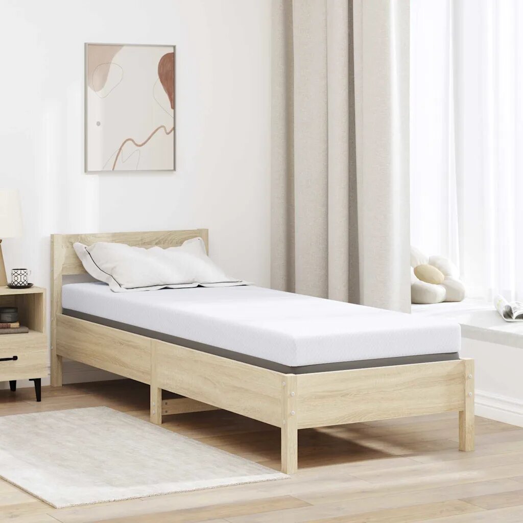 vidaXL Топер за матрак от мемори пяна 80 x 200 cm Thick Меко Бяло