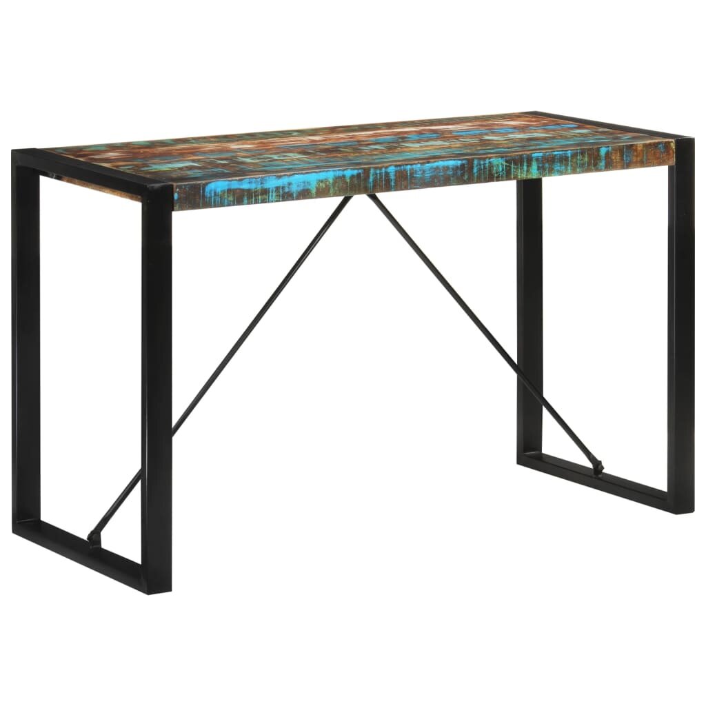 vidaXL Трапезна маса 120x55x76 cм регенерирано дърво масив