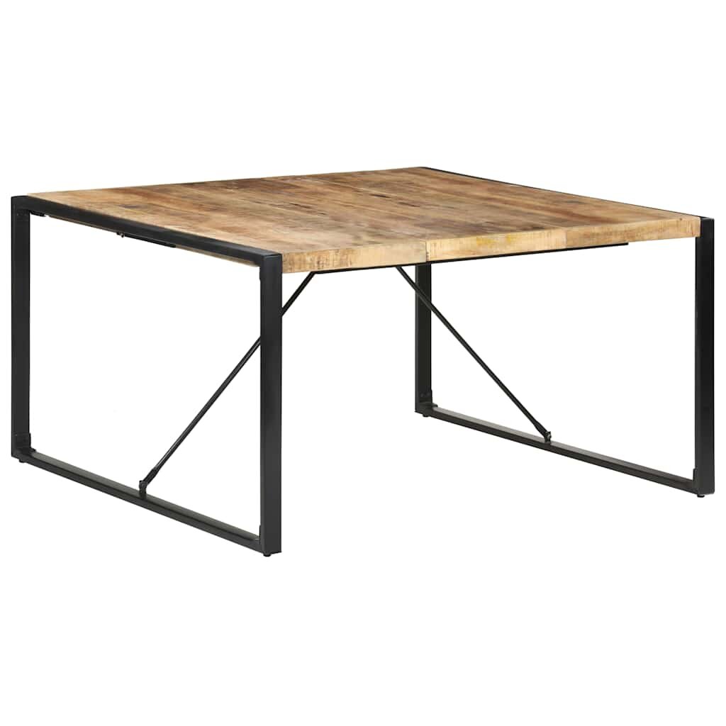 vidaXL Трапезна маса 140x140x75 cм грубо мангово дърво