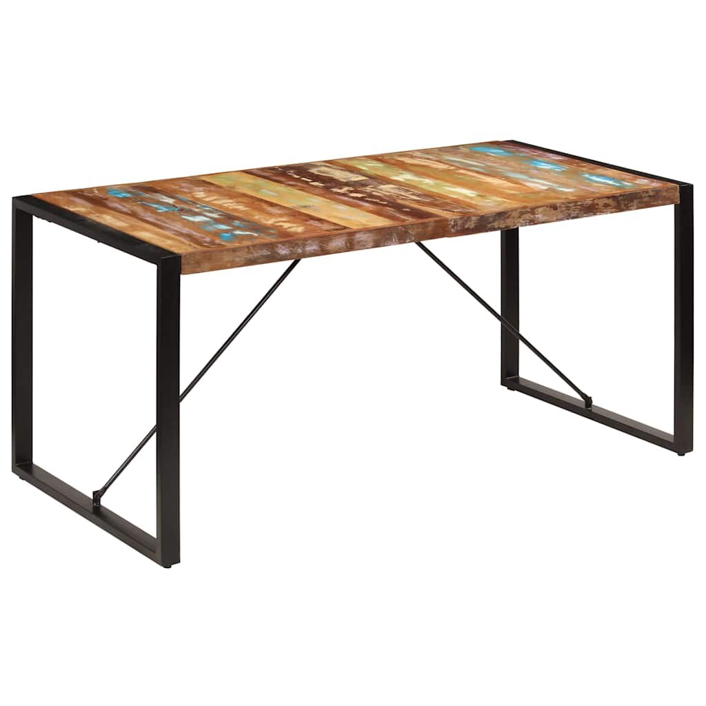 vidaXL Трапезна маса 160x80x75 cм регенерирано дърво масив