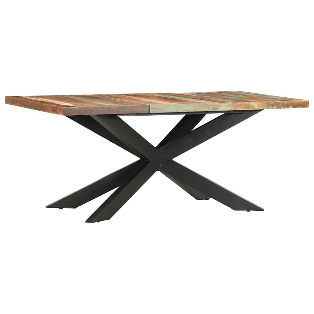 vidaXL Трапезна маса 180x90x76 см регенерирано дърво масив