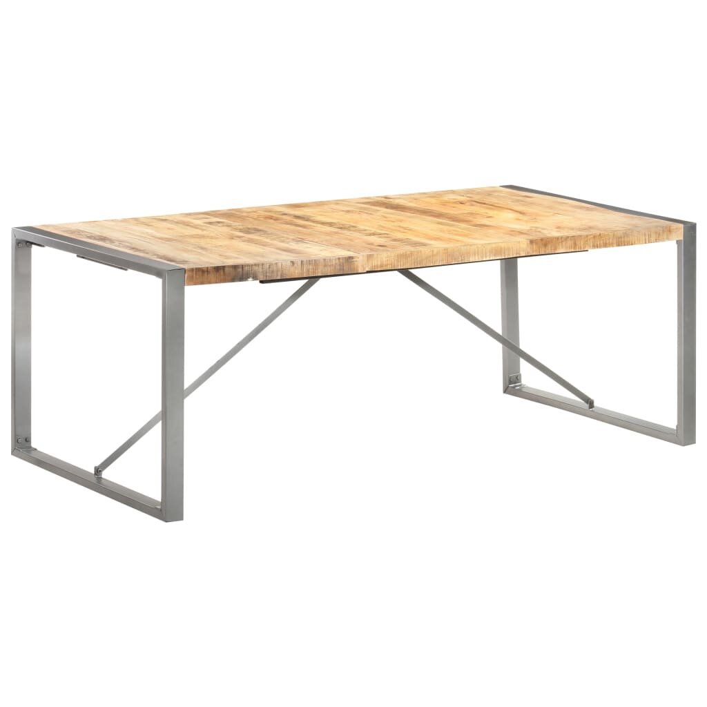 vidaXL Трапезна маса 200x100x75 cм грубо мангово дърво масив