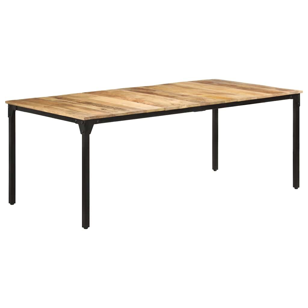 vidaXL Трапезна маса 200x100x76 cм грубо мангово дърво