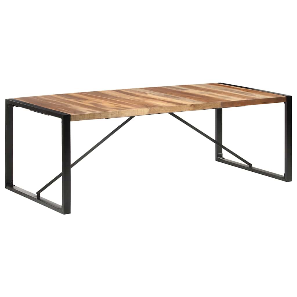 vidaXL Трапезна маса 220x100x75 см масивно дърво