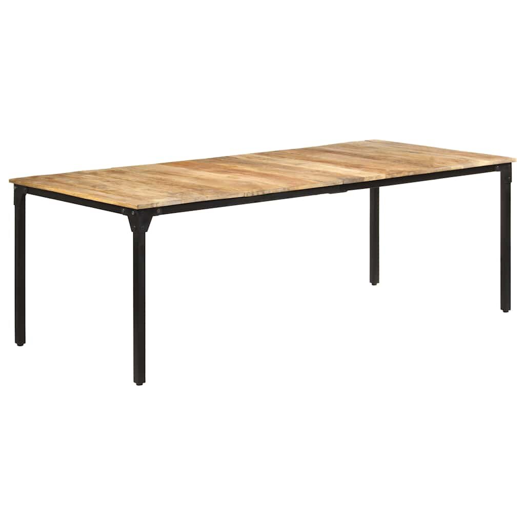 vidaXL Трапезна маса 220x100x76 см грубо мангово дърво