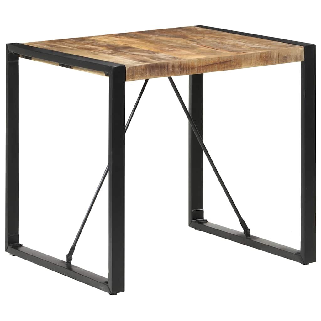 vidaXL Трапезна маса 80x80x75 cм грубо мангово дърво