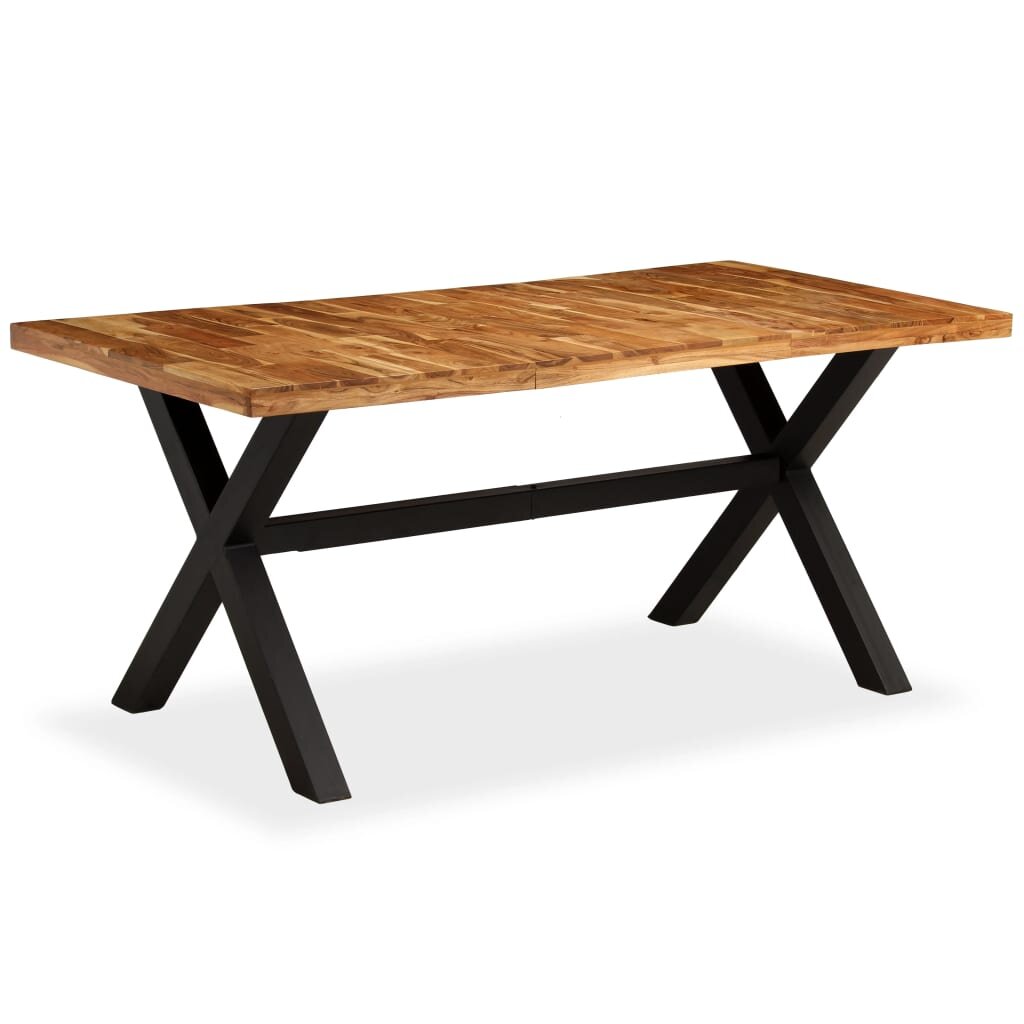 vidaXL Трапезна маса акациево и мангово дърво масив 180x90x76 cм