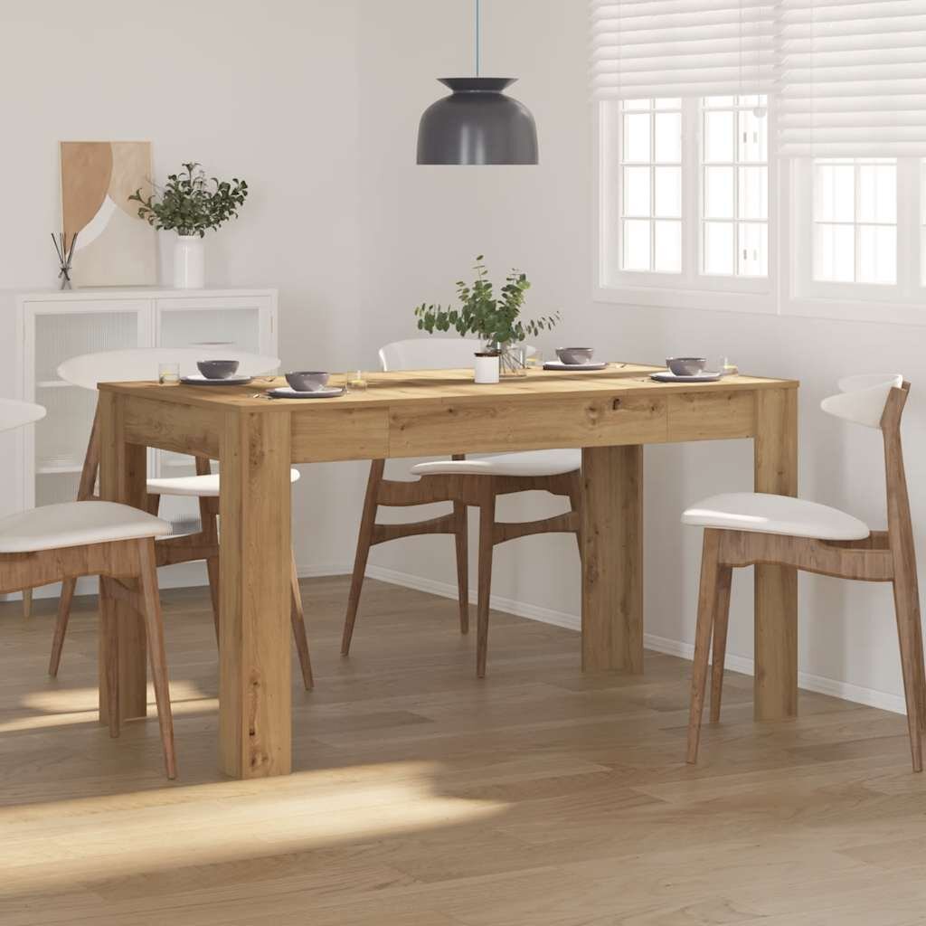 vidaXL Трапезна маса Artisan Oak 140x745x76 cm Инженерна дървесина