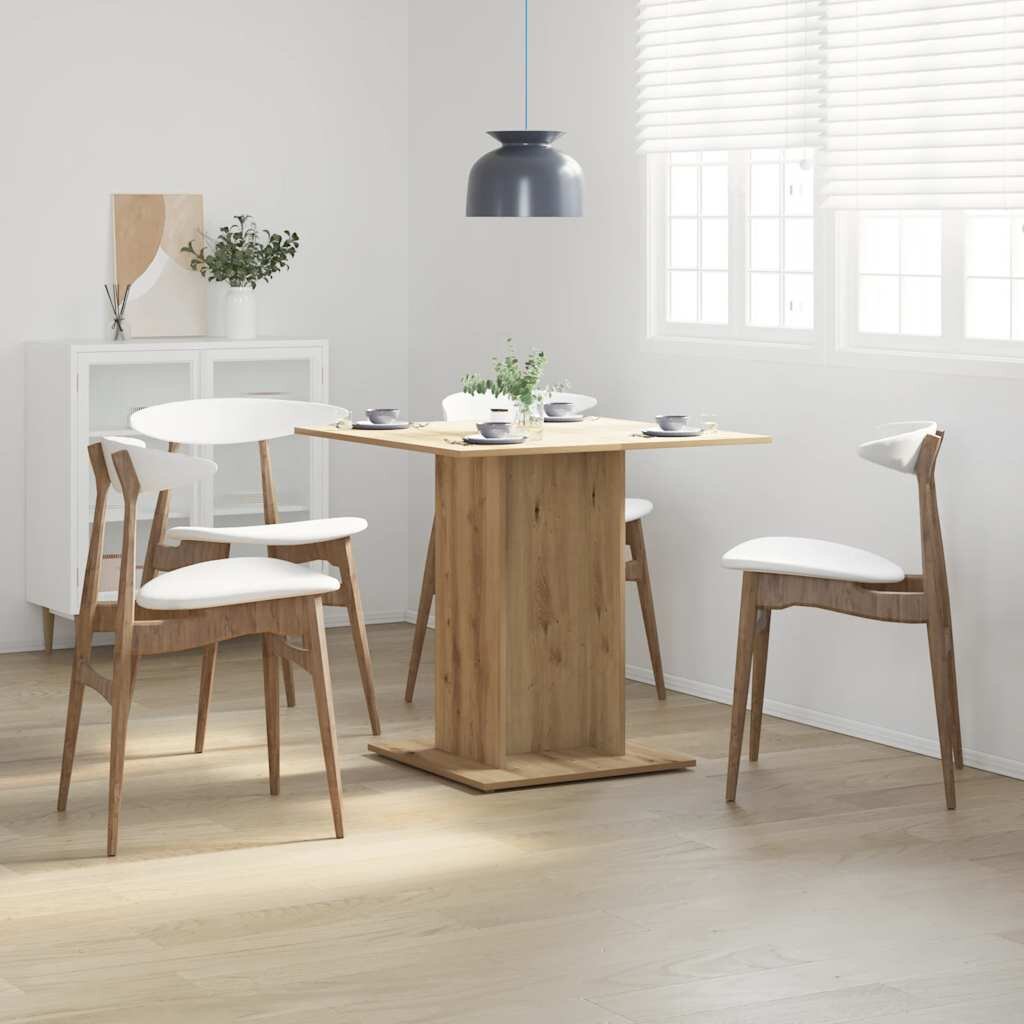 vidaXL Трапезна маса Artisan Oak 80x80x75 cm Инженерна дървесина