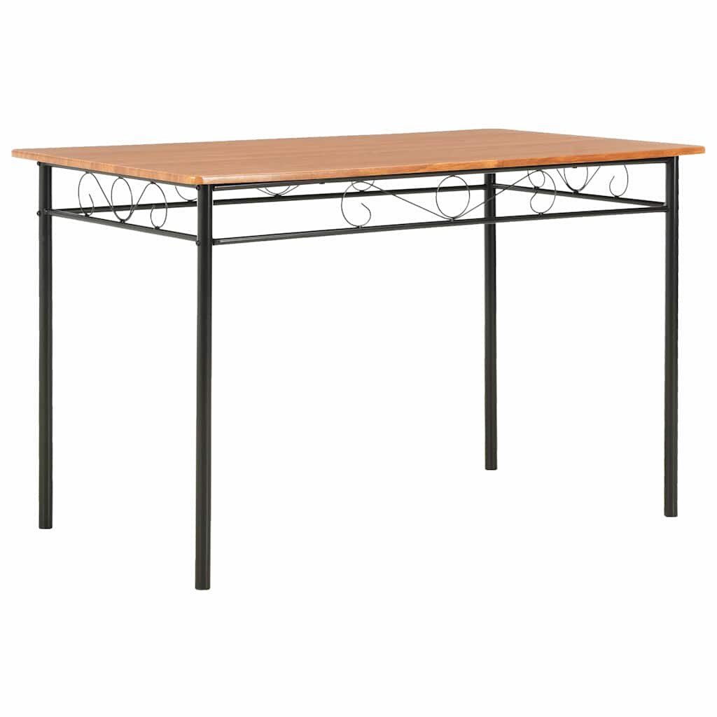 vidaXL Трапезна маса кафява 120x70x75 см МДФ