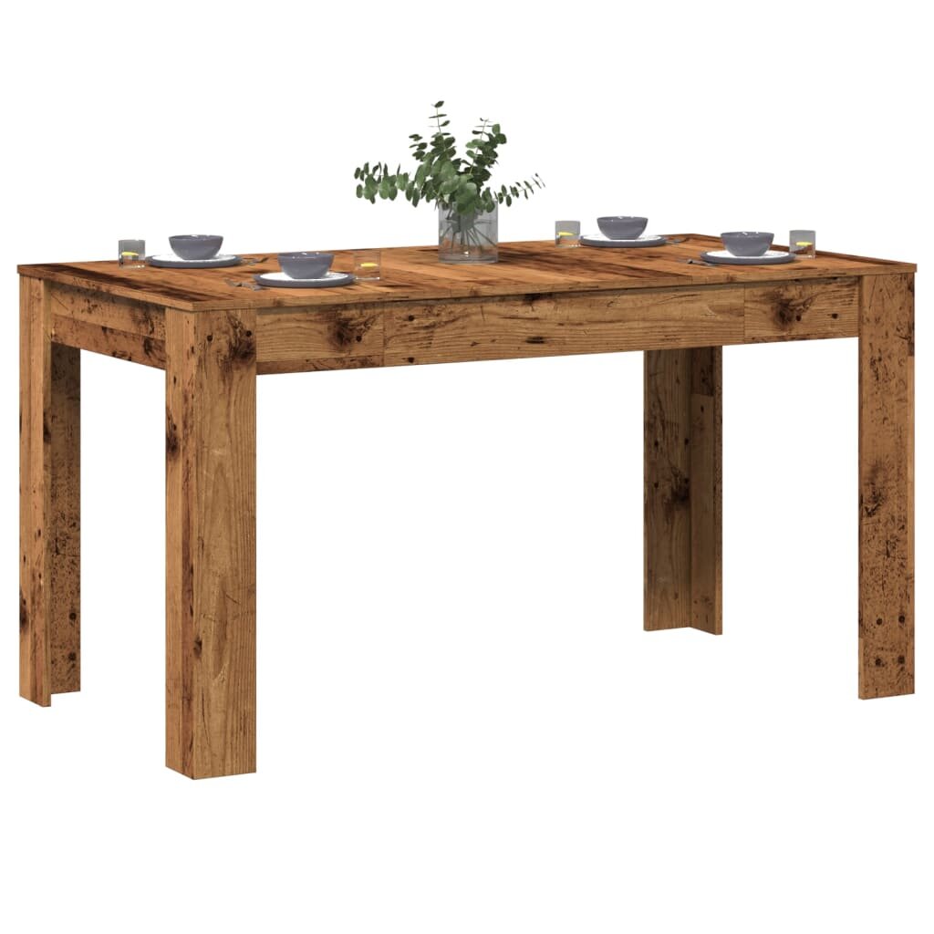 vidaXL Трапезна маса от старо дърво 140x745x76 cm Инженерна дървесина