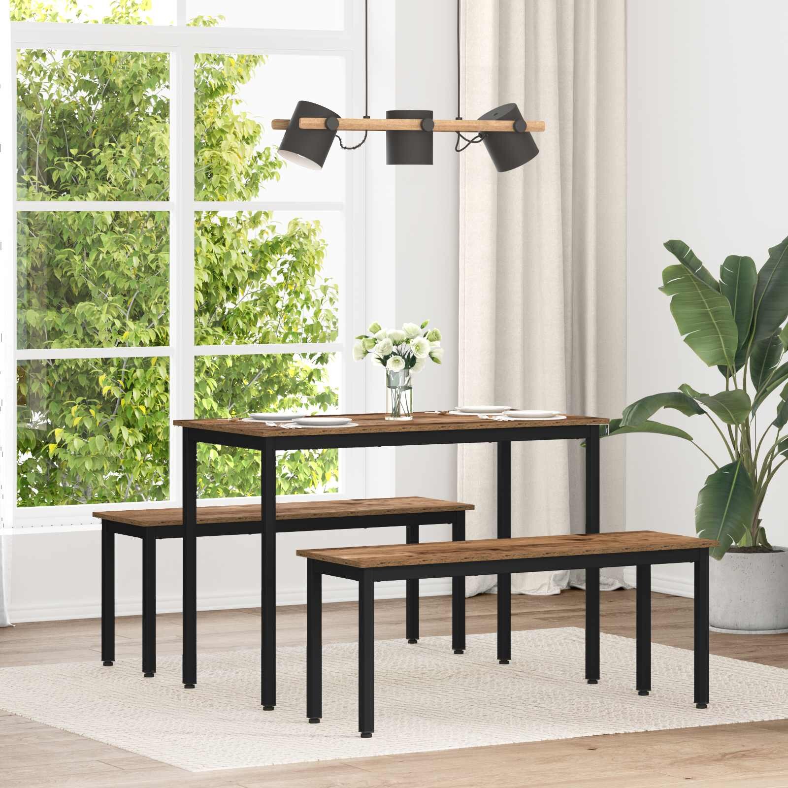 vidaXL Трапезни маси 110 x 55 x 75 cm Инженерна дървесина Правоъгълна