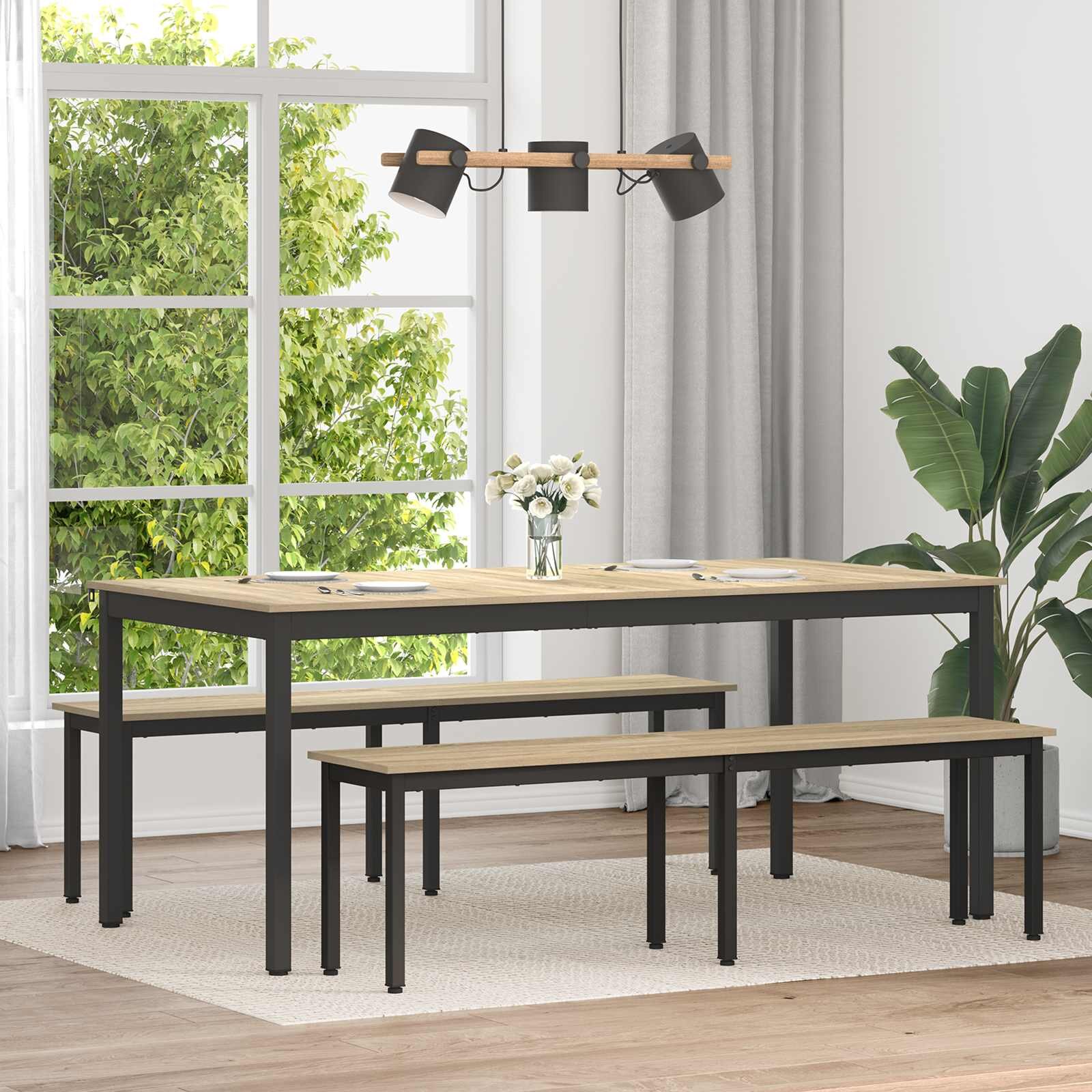 vidaXL Трапезни маси 180 x 90 x 75 cm Инженерна дървесина Правоъгълна