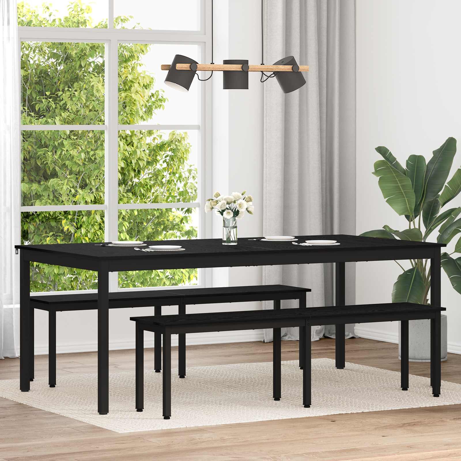 vidaXL Трапезни маси 200 x 100 x 75 cm Инженерна дървесина Правоъгълна