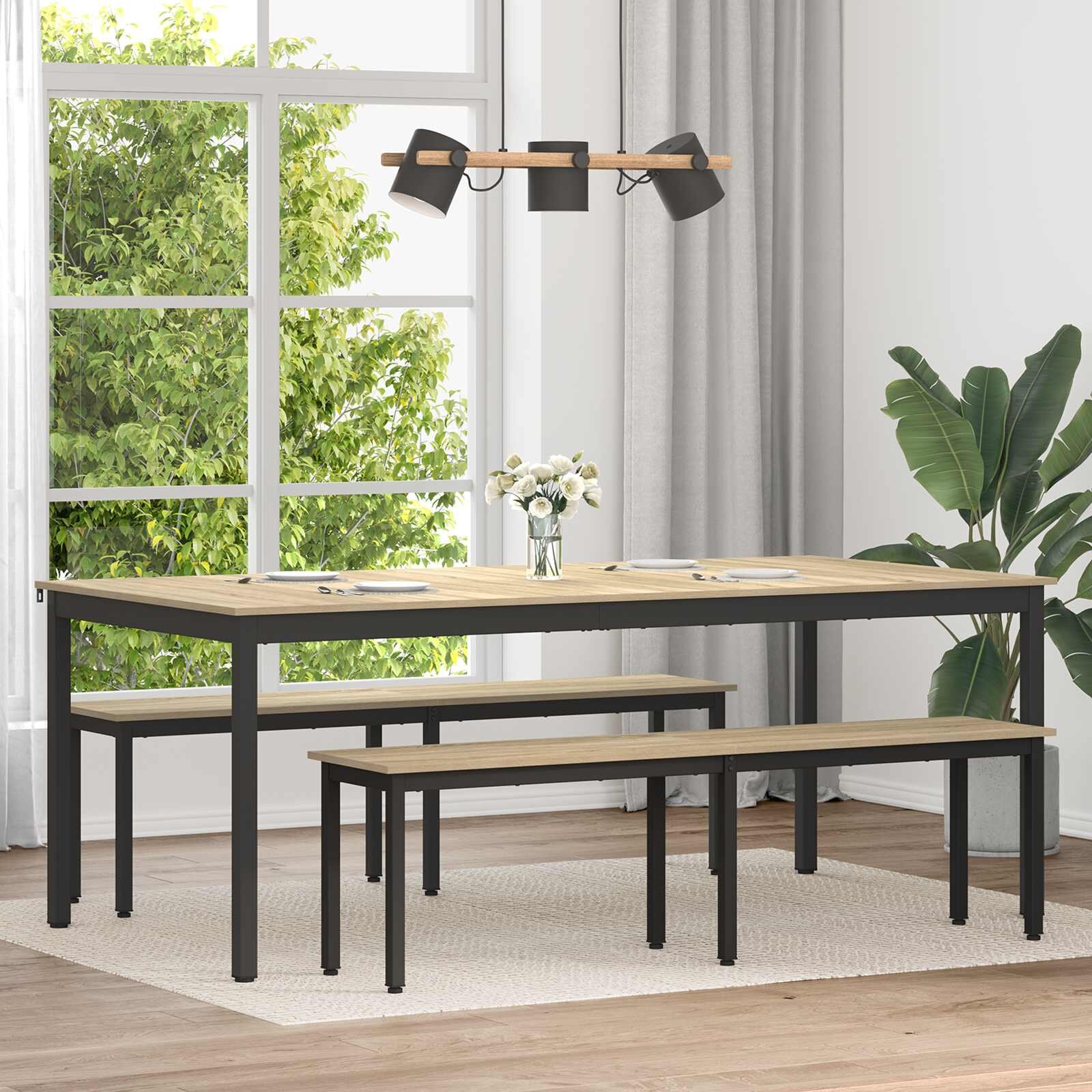 vidaXL Трапезни маси 200 x 100 x 75 cm Инженерна дървесина Правоъгълна