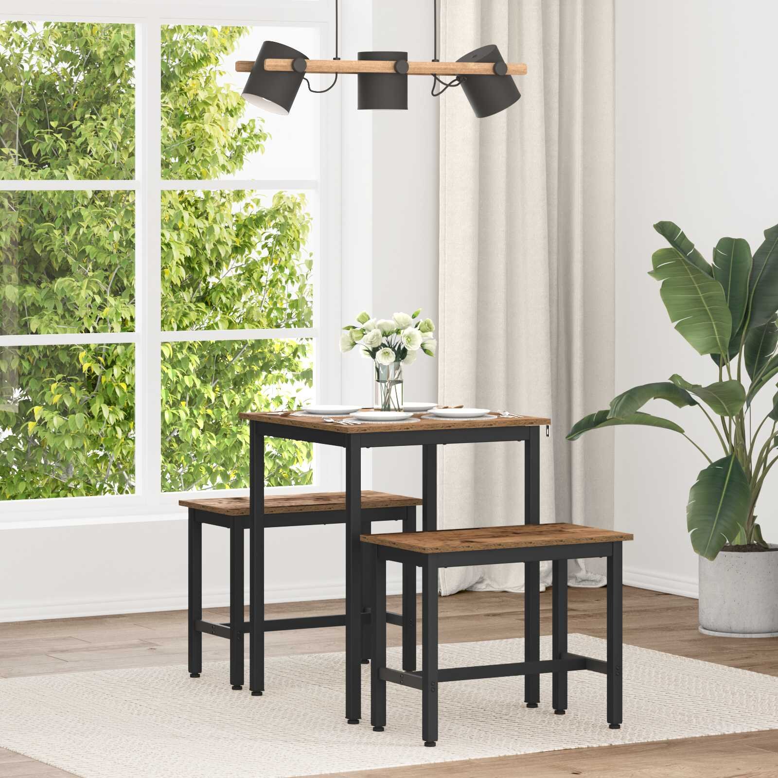 vidaXL Трапезни маси 60 x 60 x 75 cm Инженерна дървесина Квадратна