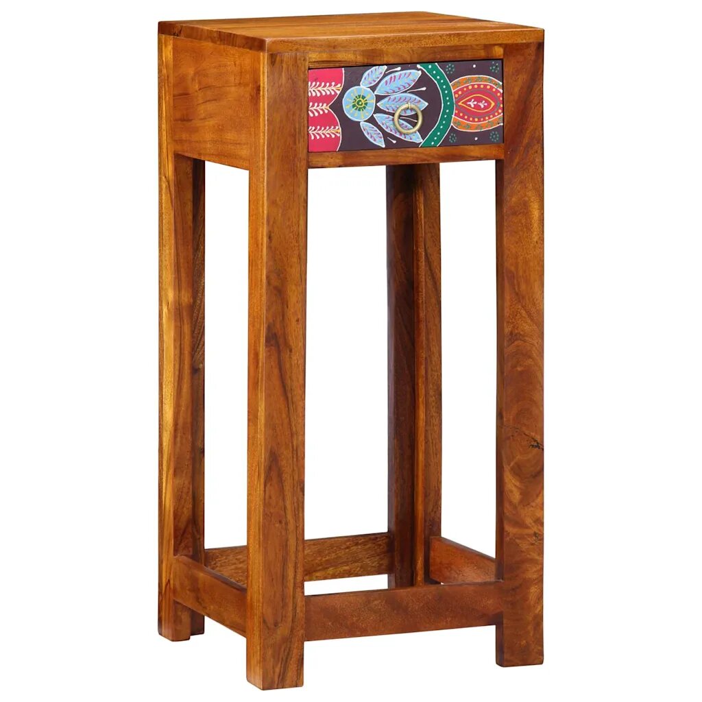 vidaXL Цветна крайна маса Кафяво 35 x 35 x 75 см