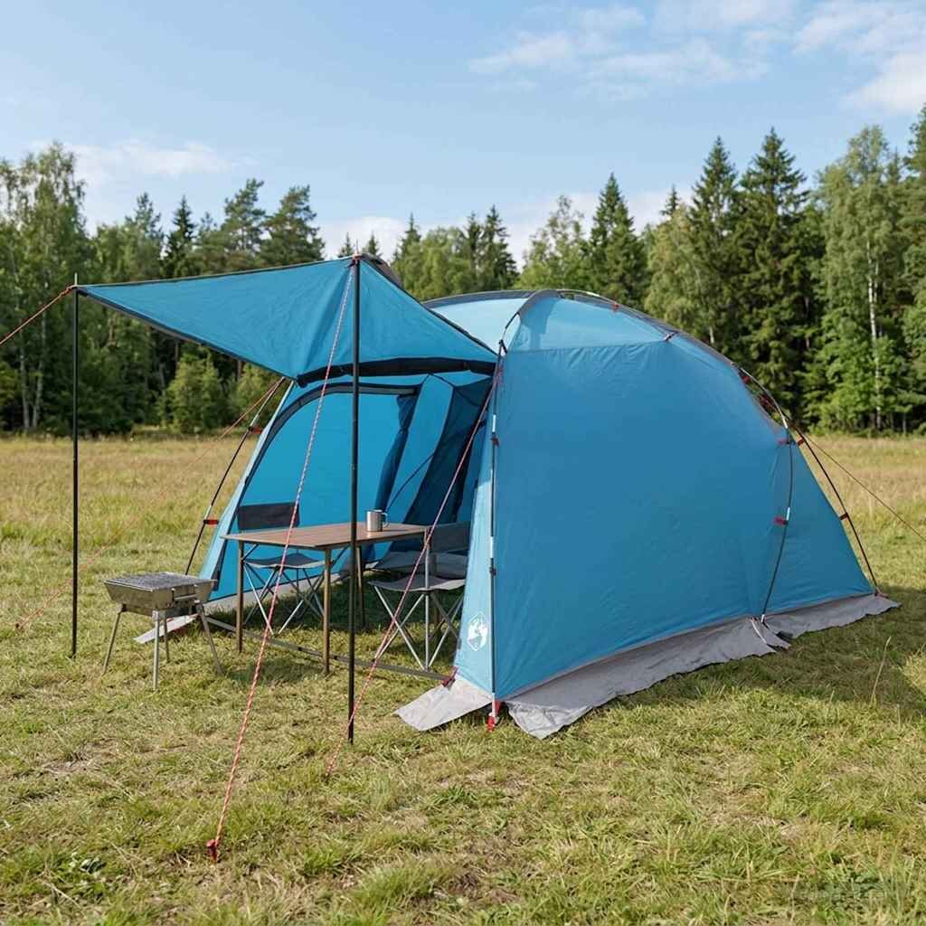 vidaXL Тунелна палатка Синьо 361 x 235 x 147 см