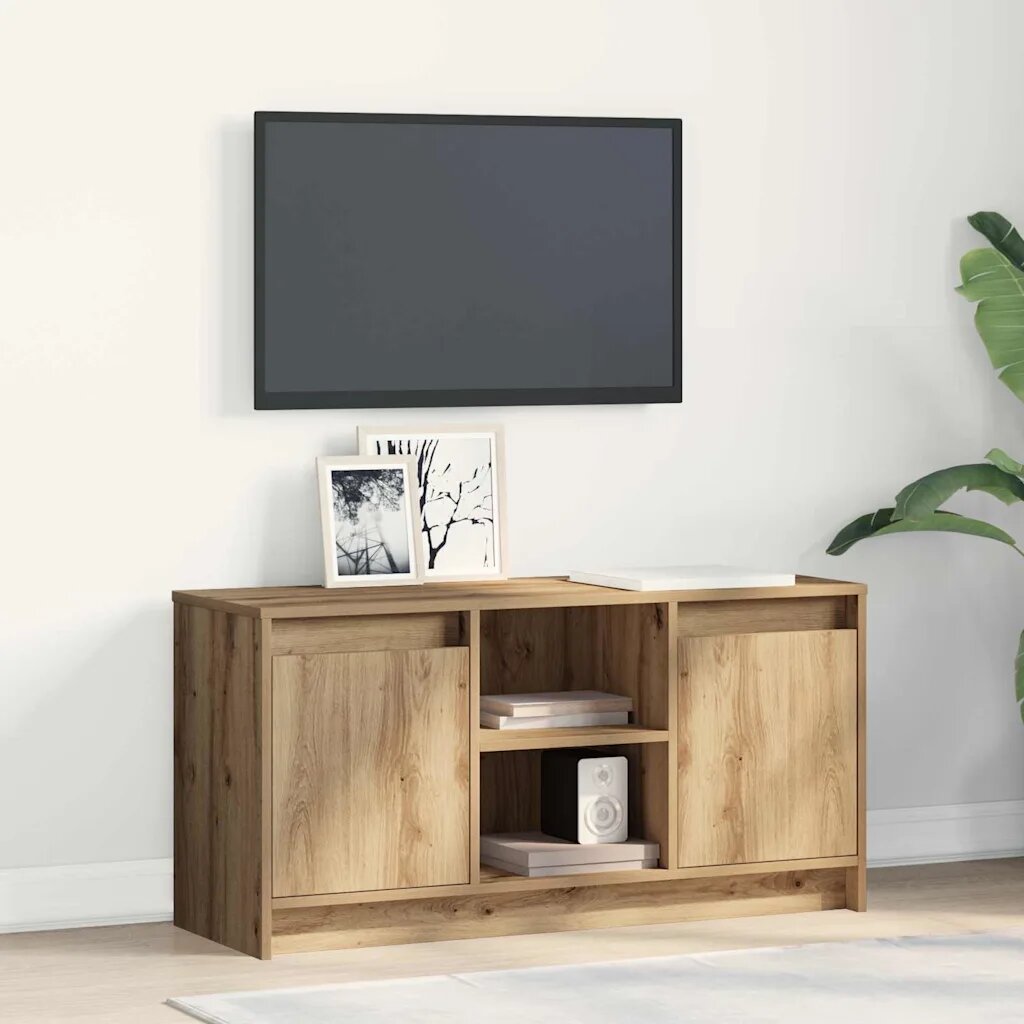 vidaXL ТВ Единици 100 x 34 x 50 см Кафяво Инженерна дървесина