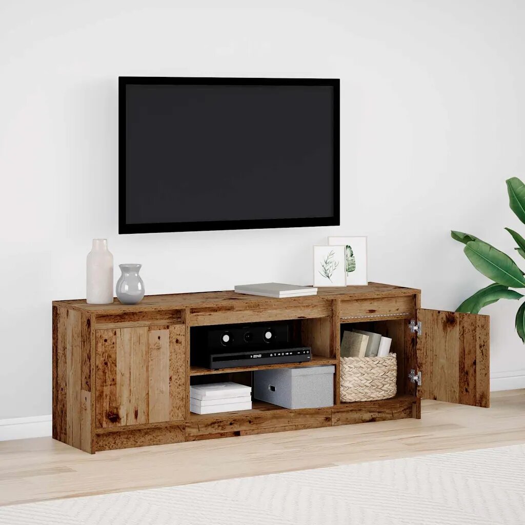 vidaXL ТВ Единици 1395 x 34 x 50 см Кафяво Инженерна дървесина