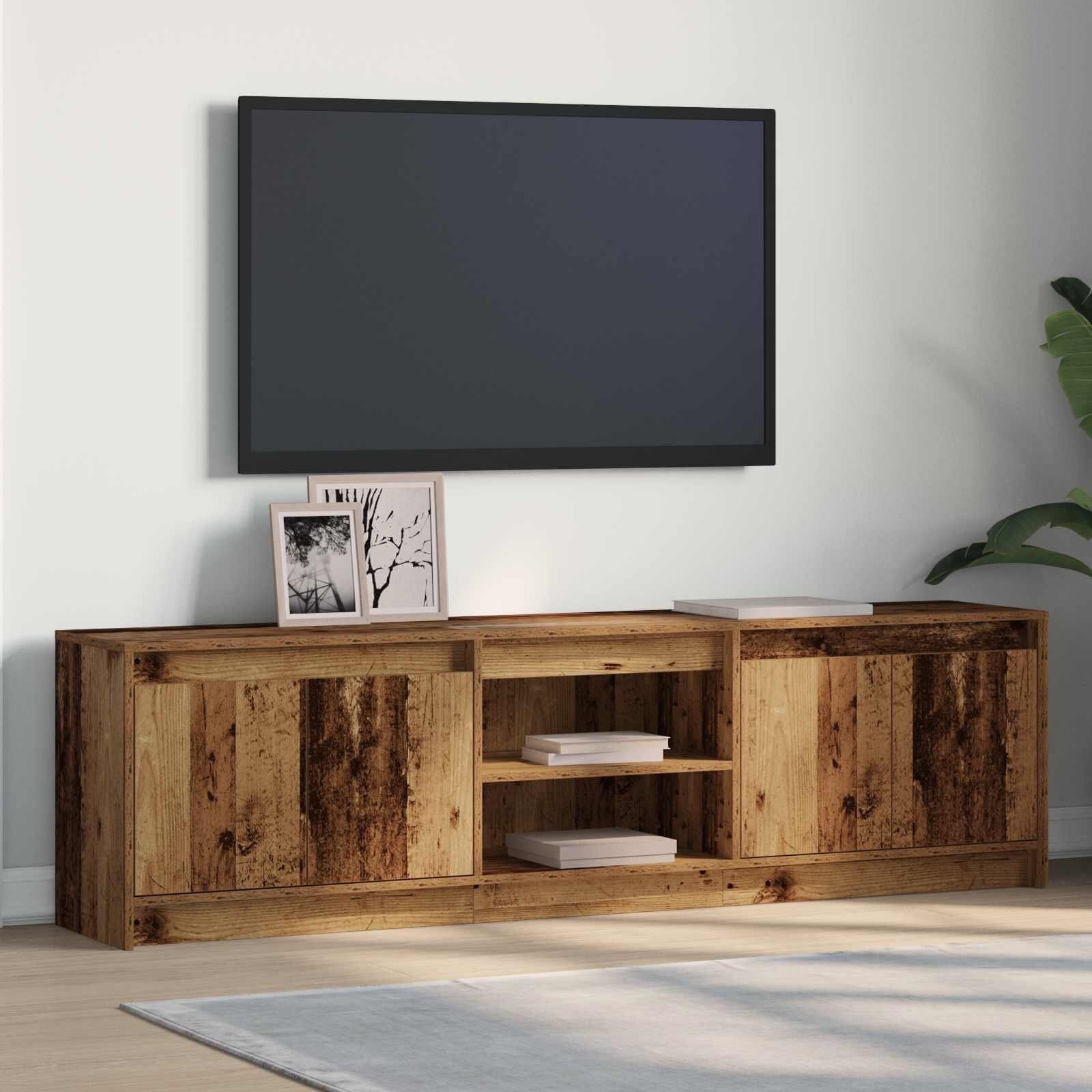 vidaXL ТВ Единици 180 x 34 x 50 см Кафяво Инженерна дървесина