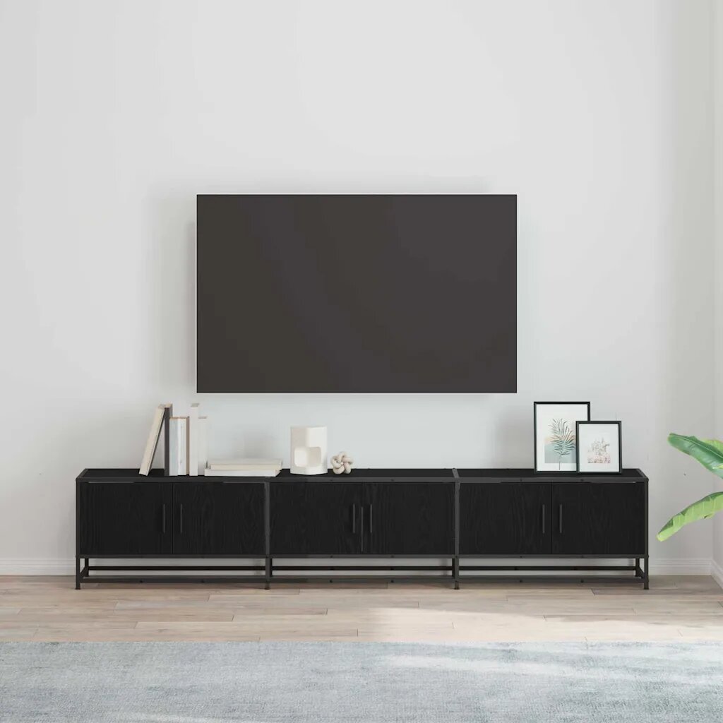 vidaXL ТВ Единици 210 x 35 x 41 см Черния дъб Инженерна дървесина
