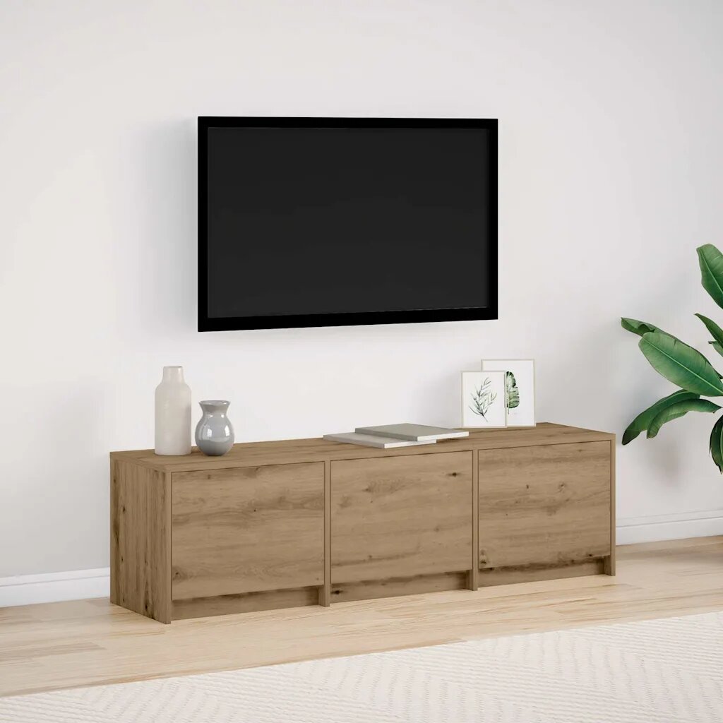 vidaXL ТВ Единици Дъб 140 x 34 x 40 см Инженерна дървесина