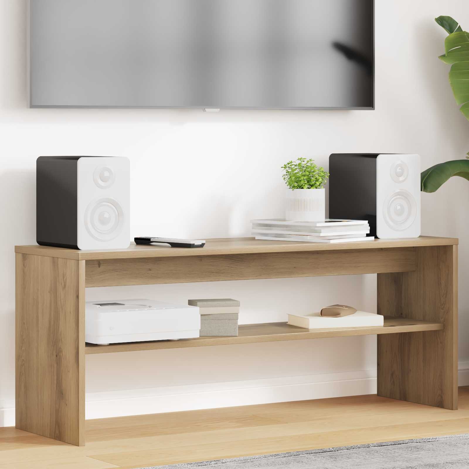 vidaXL ТВ шкаф 100 x 30 x 40 см Дъб Инженерна дървесина