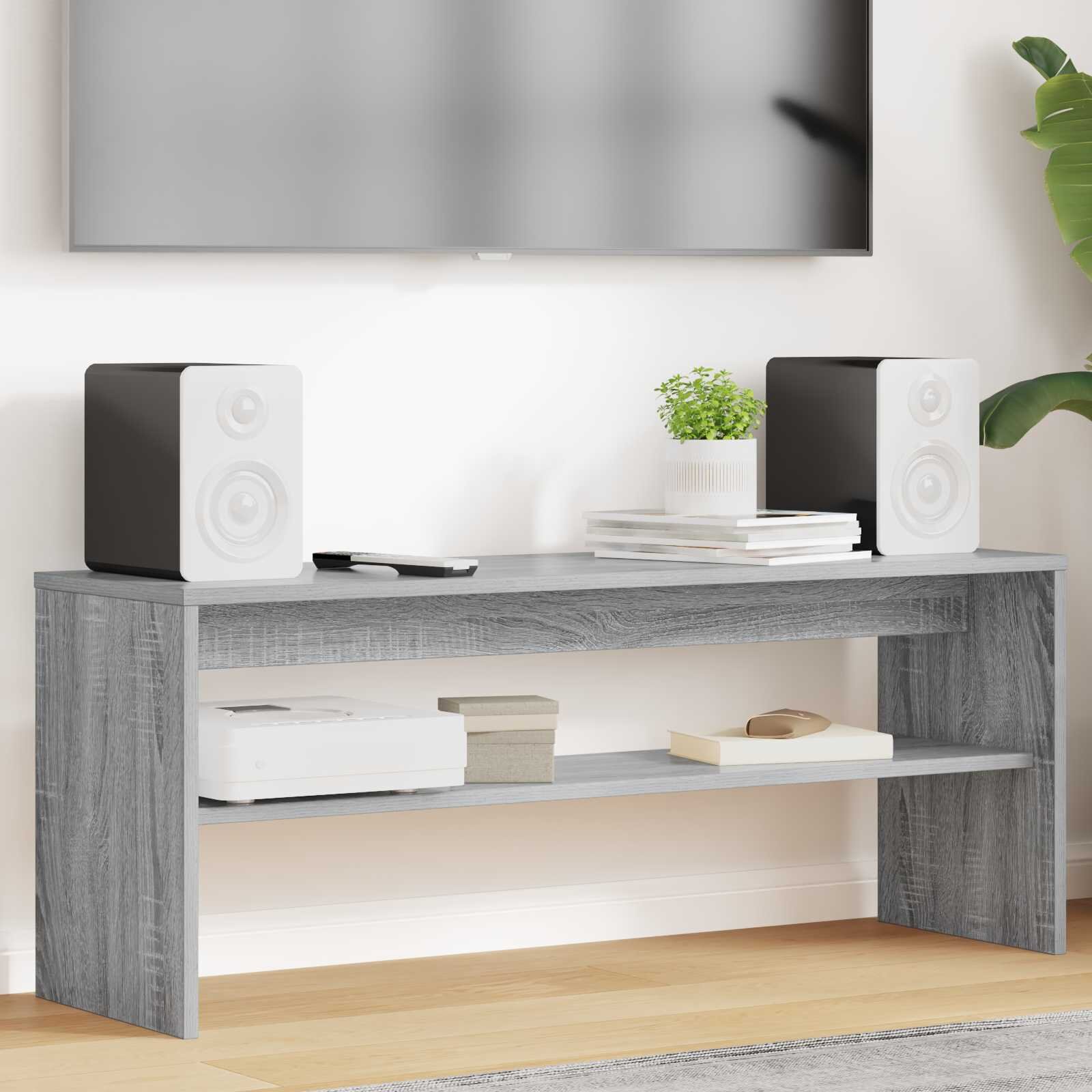 vidaXL ТВ шкаф 100 x 30 x 40 см Сив Сонома Инженерна дървесина
