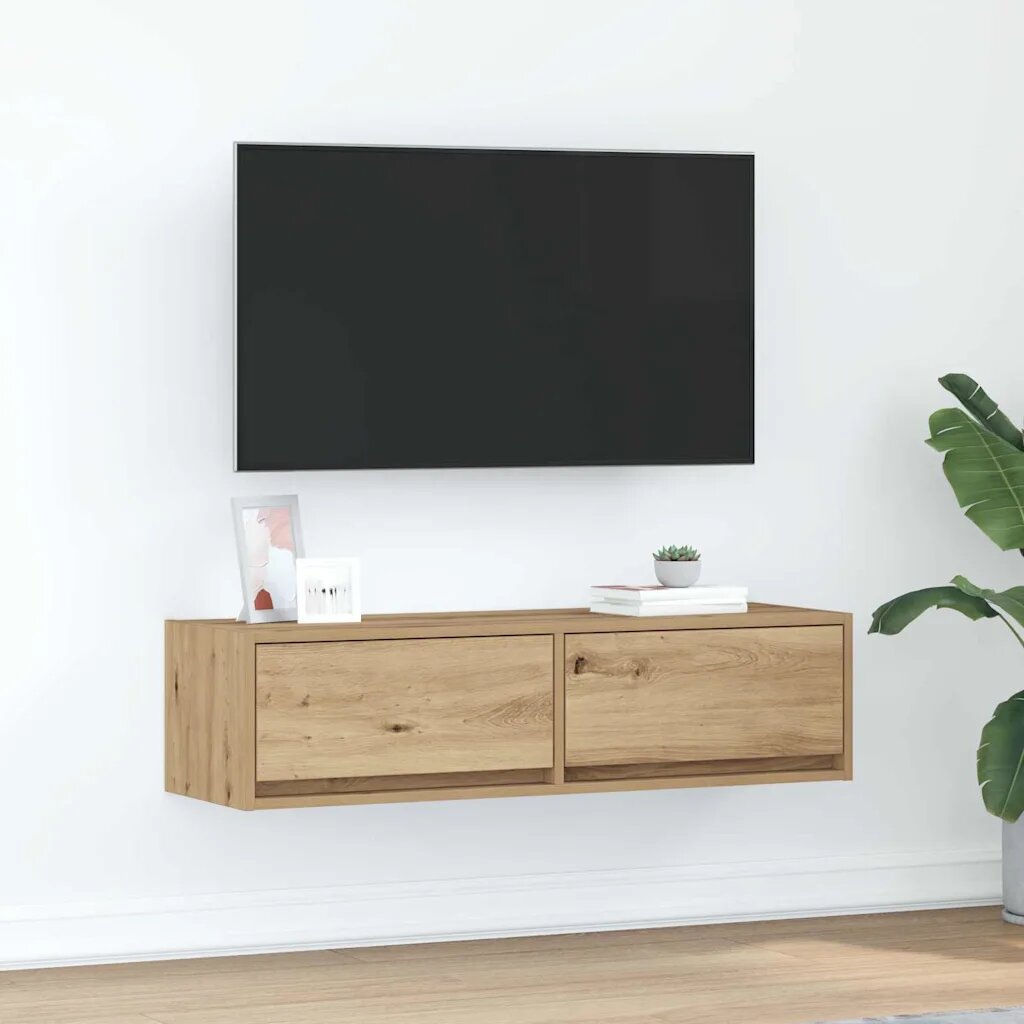 vidaXL ТВ шкаф 100 x 31 x 255 см дъб артизан Инженерна дървесина