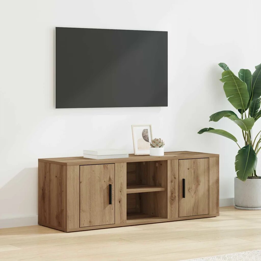 vidaXL ТВ шкаф 100 x 315 x 35 см Дъб Инженерна дървесина