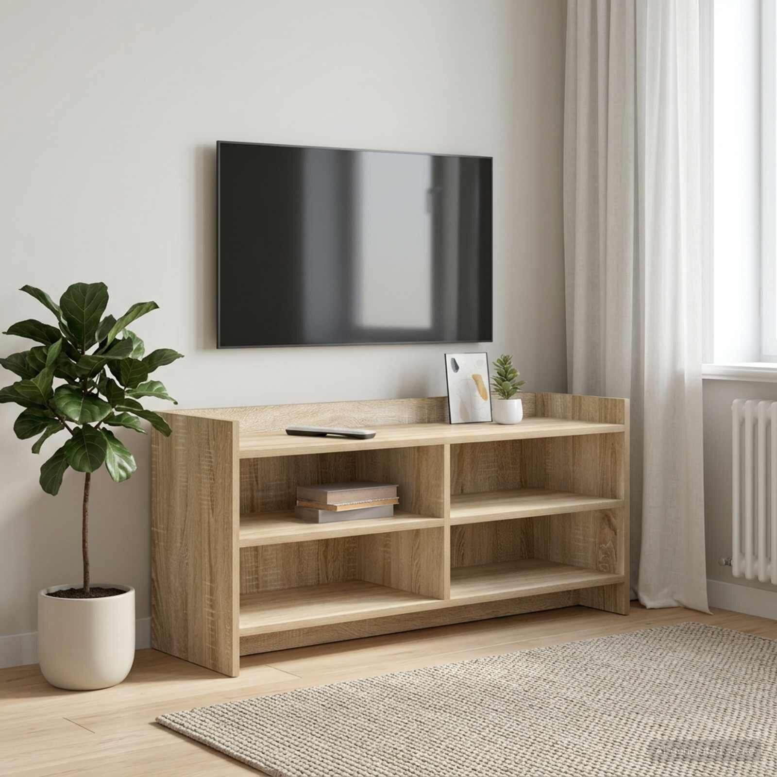 vidaXL ТВ шкаф 100 x 33 x 47 см Дъб сонома Инженерна дървесина
