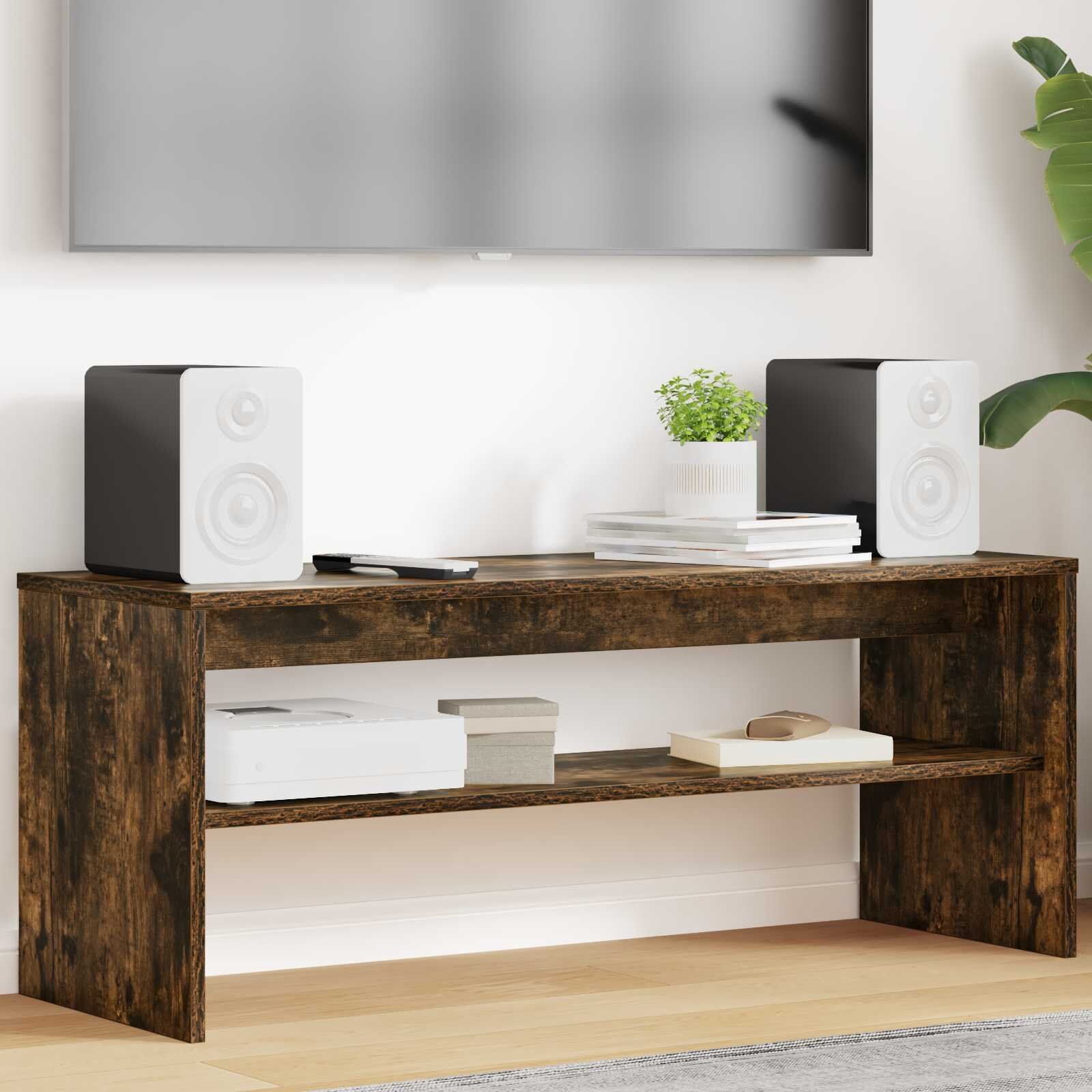vidaXL ТВ шкаф 100 x 35 x 40 см Димян дъб Инженерна дървесина
