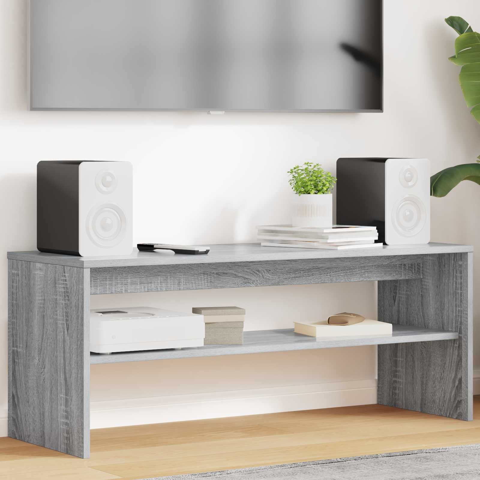 vidaXL ТВ шкаф 100 x 35 x 40 см Сив Сонома Инженерна дървесина