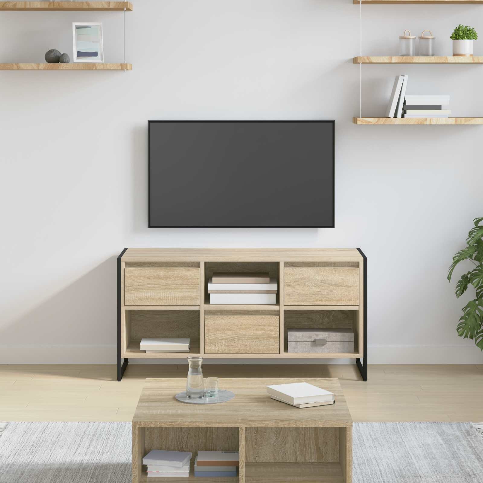 vidaXL ТВ шкаф 100 x 36 x 495 см Сонома Инженерна дървесина