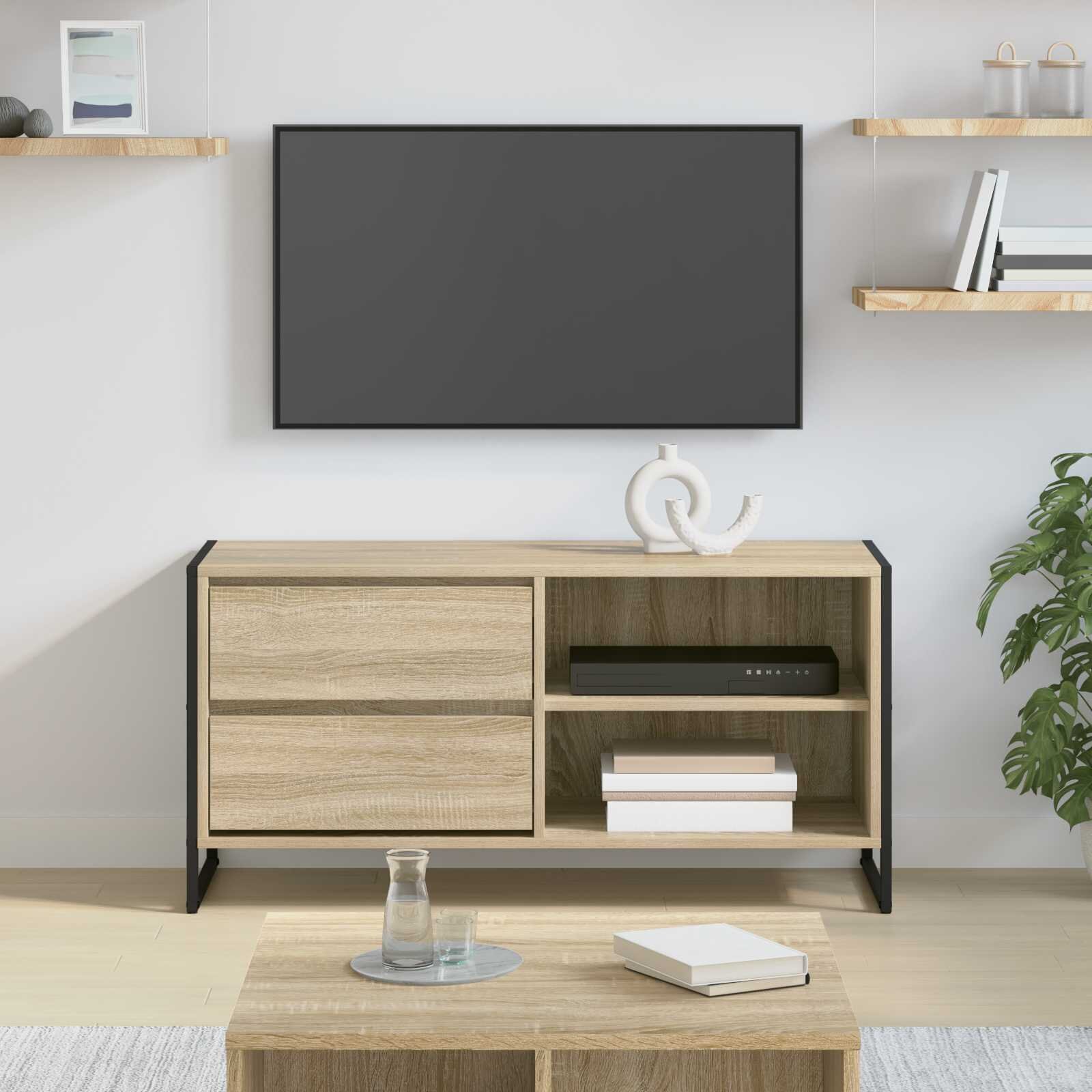 vidaXL ТВ шкаф 100 x 36 x 495 см Сонома Инженерна дървесина