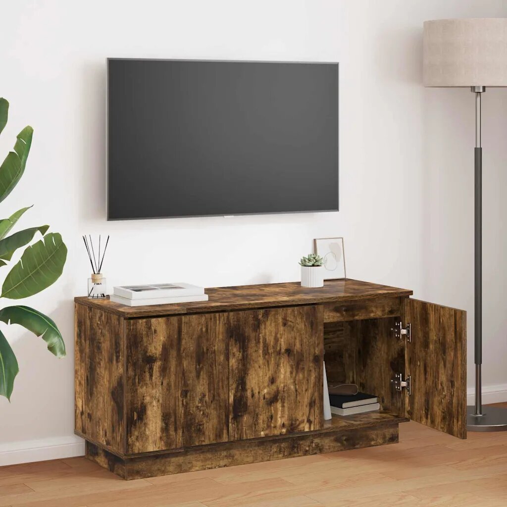 vidaXL ТВ шкаф 100 x 38 x 49 см Димян дъб Инженерна дървесина