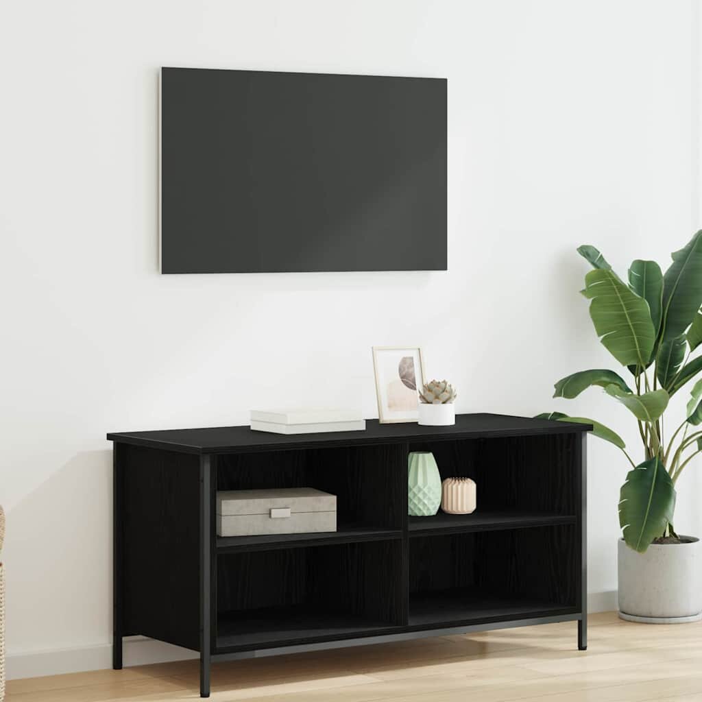 vidaXL ТВ шкаф 100 x 40 x 50 cm Черния дъб Инженерна дървесина